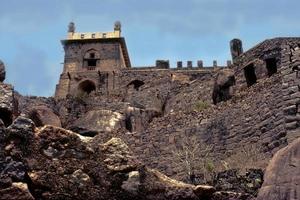 baradari hall, golconda fort, hyderabad, andhra pradesh, indien, asien foto