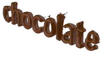 Schokoladentext aus Schokolade foto