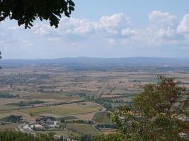 Blick auf die Stadt Cortona foto