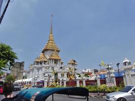bangkok thailand08 april 2019.traimit tempel witthayaram worawihan befindet sich in chinatown yaowarat. foto