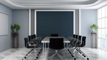 3D-Render-Büroinnenarchitektur - Besprechungsraum für Führungskräfte foto