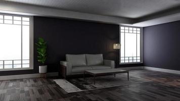 3D-Rendering Executive Lounge Wandmodell Design foto