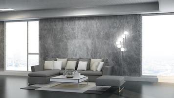 3D-Rendering Executive Lounge Wandmodell Design foto