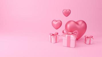 Happy Valentinstag Hintergrund 3D-Rendering foto