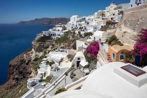 das dorf oia auf der insel santorini, griechenland. foto