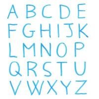 handgeschriebene Buchstaben des Alphabets