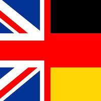 uk deutschland halbe flagge foto