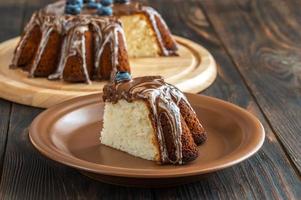 Kuchen mit Schokoladenüberzug foto