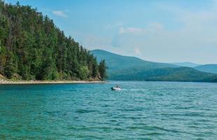 see tourismus boot sommer berge foto