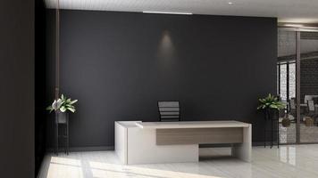 exklusiver moderner büroempfangsraum in 3d-rendering-modell foto
