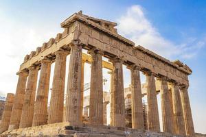 athen griechenland 04. oktober 2018 akropolis von athen ruinen parthenon griechenland hauptstadt athen in griechenland. foto