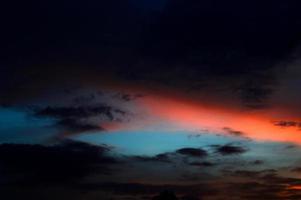 schöner Sonnenunterganghimmel mit Wolken. abstrakter Himmel. foto