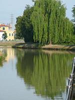 Alte Wasserstraßen und Villen in Padua Padua in Venetien, Norden foto