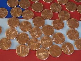 Ein-Cent-Dollar-Münzen, Vereinigte Staaten foto