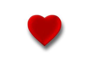 fröhlichen Valentinstag. herzförmiges Symbol der Liebe. 3D-Darstellung foto
