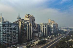 Eine Luftaufnahme des Connaught Place, der nach der Sperrung geöffnet wird. foto