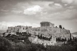 athen griechenland 04. oktober 2018 akropolis von athen ruinen parthenon griechenland hauptstadt athen in griechenland. foto