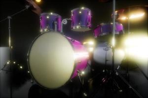 Drumset mit Dof und Lense Flair foto