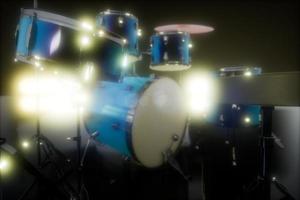 Drumset mit Dof und Lense Flair foto