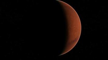 Roter Planet Mars am Sternenhimmel foto