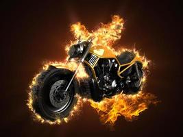 Luxus-Chopper-Motorrad in Brand foto