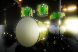 Drumset mit Dof und Lense Flair foto