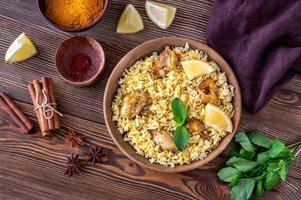 Schüssel Biryani foto