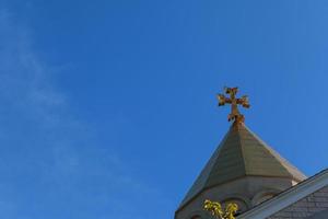 Kreuzhimmel der armenischen Kirche foto