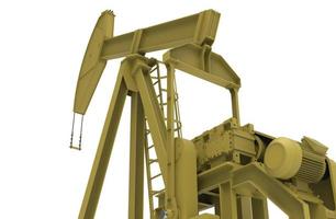 Pumpjack-Ölpumpe isolierte 3D-Darstellung foto