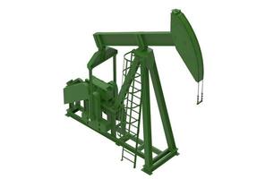 Pumpjack-Ölpumpe isolierte 3D-Darstellung foto