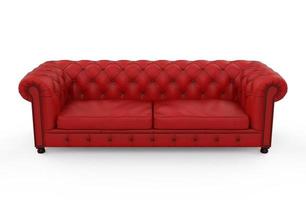 chesterfield sofa rot isoliert luxus illustration 3d foto