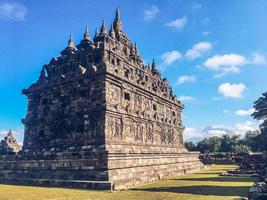 candi plaosan oder plaosan tempel im plaosan komplexen tempel. einer der javanischen buddhistischen tempel im dorf bugisan, prambanan, klaten regency in der nähe von yogyakarta, zentral-java, indonesien. foto