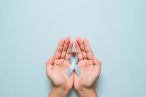 Weltdiabetestag isoliert auf blauem Hintergrund. foto