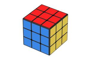 Puzzle Logik Farbe 3D-Darstellung foto