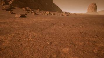 fantastische Marslandschaft in rostigen Orangetönen foto