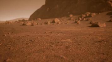 fantastische Marslandschaft in rostigen Orangetönen foto