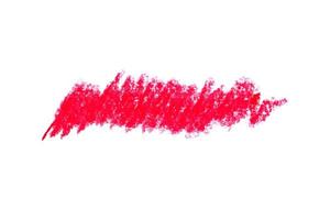 abstrakte Wachsmalstift auf weißem Hintergrund. rote Buntstift-Scribble-Textur. Wachspastellfleck. es ist eine Hand gezeichnet foto