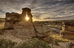 Hoodoo Ödland Alberta Kanada foto