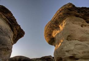 Hoodoo Ödland Alberta Kanada foto