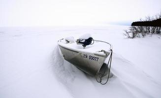 Fischerboot Winter foto