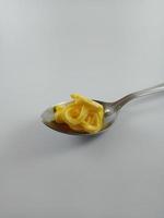 einfacher und attraktiver Löffel Margarineillustrations-Hintergrundbild foto