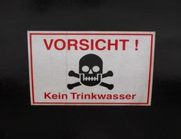 kein Trinkwasserzeichen foto