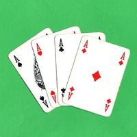 Poker der Asse Karten foto