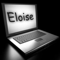Eloise-Wort auf dem Laptop foto