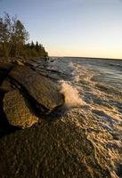 Steinbruch auf Hecala Island Manitoba foto