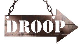Droop-Wort auf Metallzeiger foto
