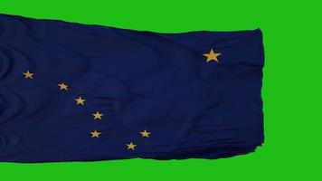 Flagge von Alaska auf grünem Bildschirm. perfekt für Ihren eigenen Hintergrund mit Greenscreen. 3D-Rendering foto