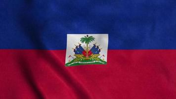 Haiti-Flagge weht im Wind. Nationalflagge von Haiti. 3D-Rendering foto