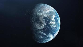 realistischer planet erde aus dem weltraum. 3D-Darstellung foto