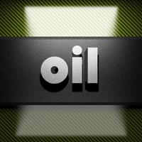 Ölwort von Eisen auf Kohlenstoff foto
